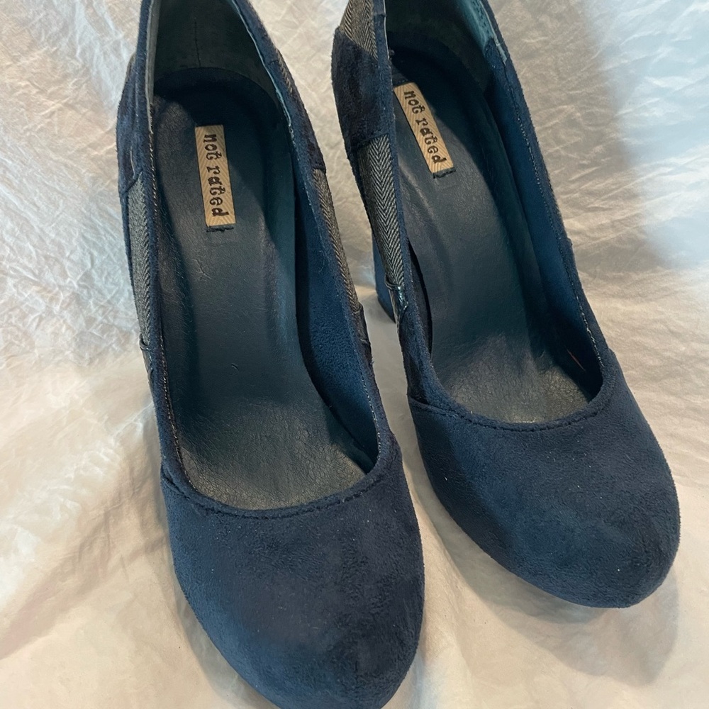 Not Rated Dark Blue Women's Heels